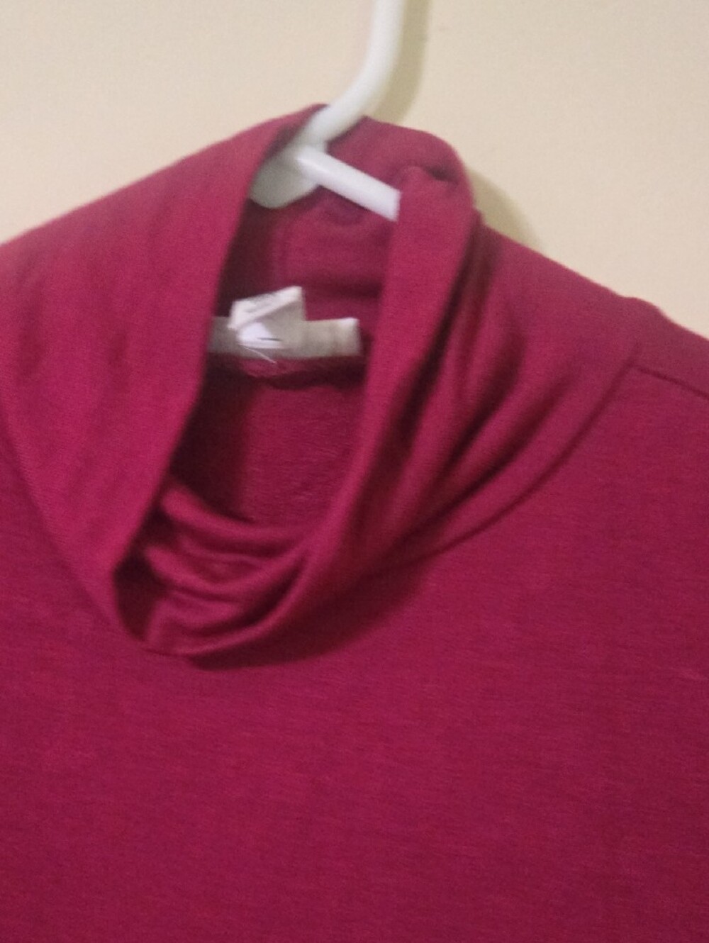 Short-Sleeve Burgundy Turtleneck Tee - Picture 5 of 6